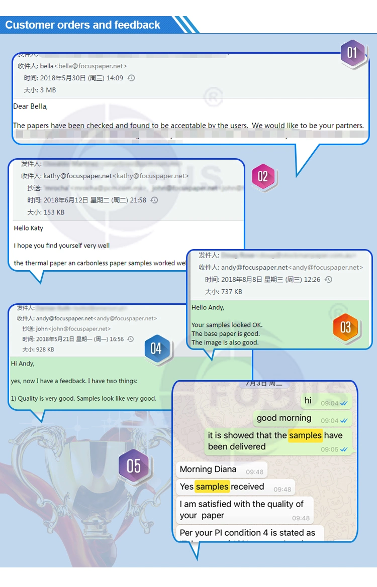 % 100 Bakire Yumuşak Odun Hamuru Keskin G&ouml;r&uuml;nt&uuml; Termal Kağıt 45GSM 48GSM 55GSM 6