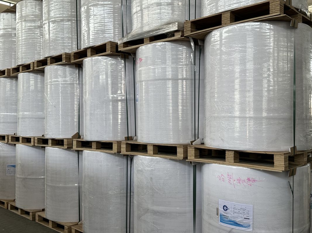 Black Image Good Smoothness And High Whiteness Jumbo Thermal Paper Roll For POS Roll Or Thermal Label