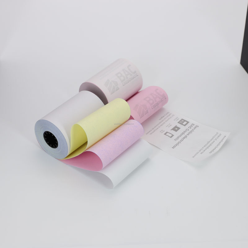 Superior NCR Paper For Continuous Form Printing 100% Virgin Wood Pulp Various Sizes And Colors