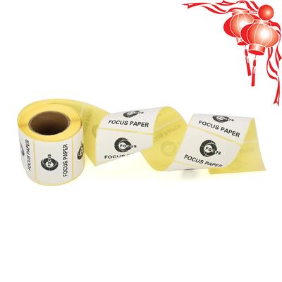 Self Adhesive Thermal Paper 3inch Core Glossy Finish Thermal Label Paper Roll